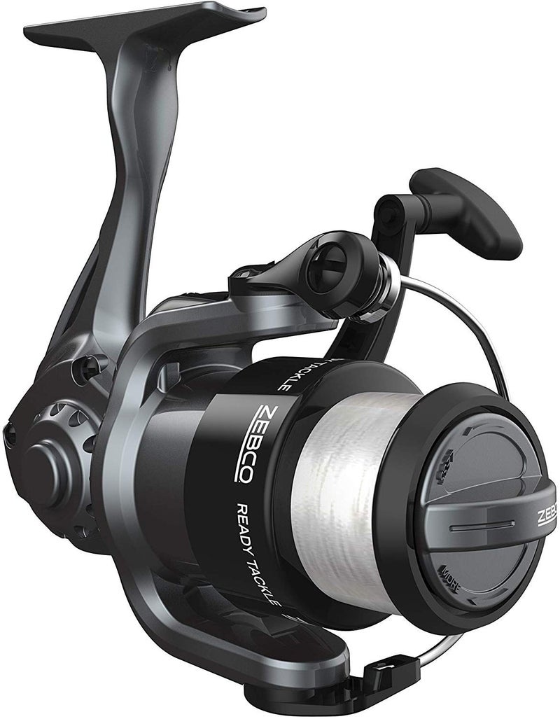 Zebco Ready Tackle Spinning Reel and Telescopic Fishing Rod Combo, 17-Inch to 5-Foot 6-Inch Telescopic Fishing Pole, Size 20 Fishing Reel, Pre-Spooled 8-Pound Fishing Line, 53-Piece Tackle Kit,Black - Image 2